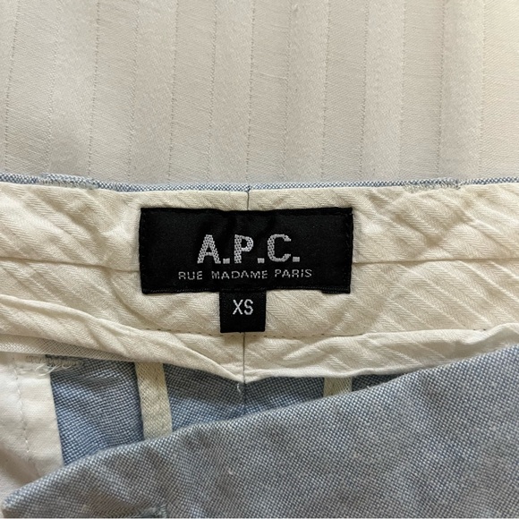A.P.C Slim Fit Cotton Chino Pant Blue size XSmall - Picture 8 of 12